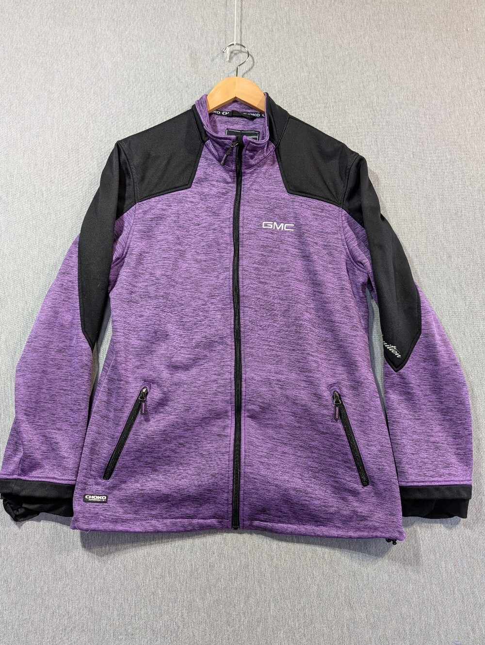 GMC Ignition By Choko Soft Shell Jacket Women's XL Purple Black Zip